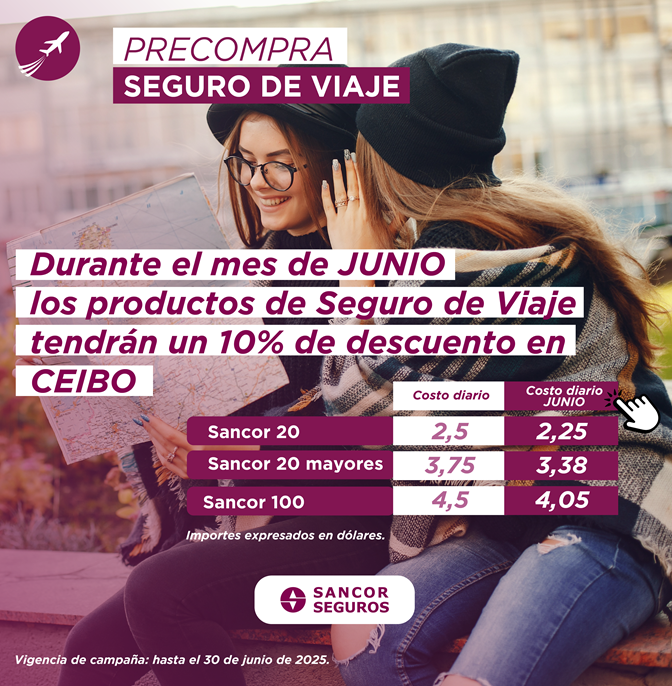 Seguro de Viaje ¡10 de descuento en CEIBO!